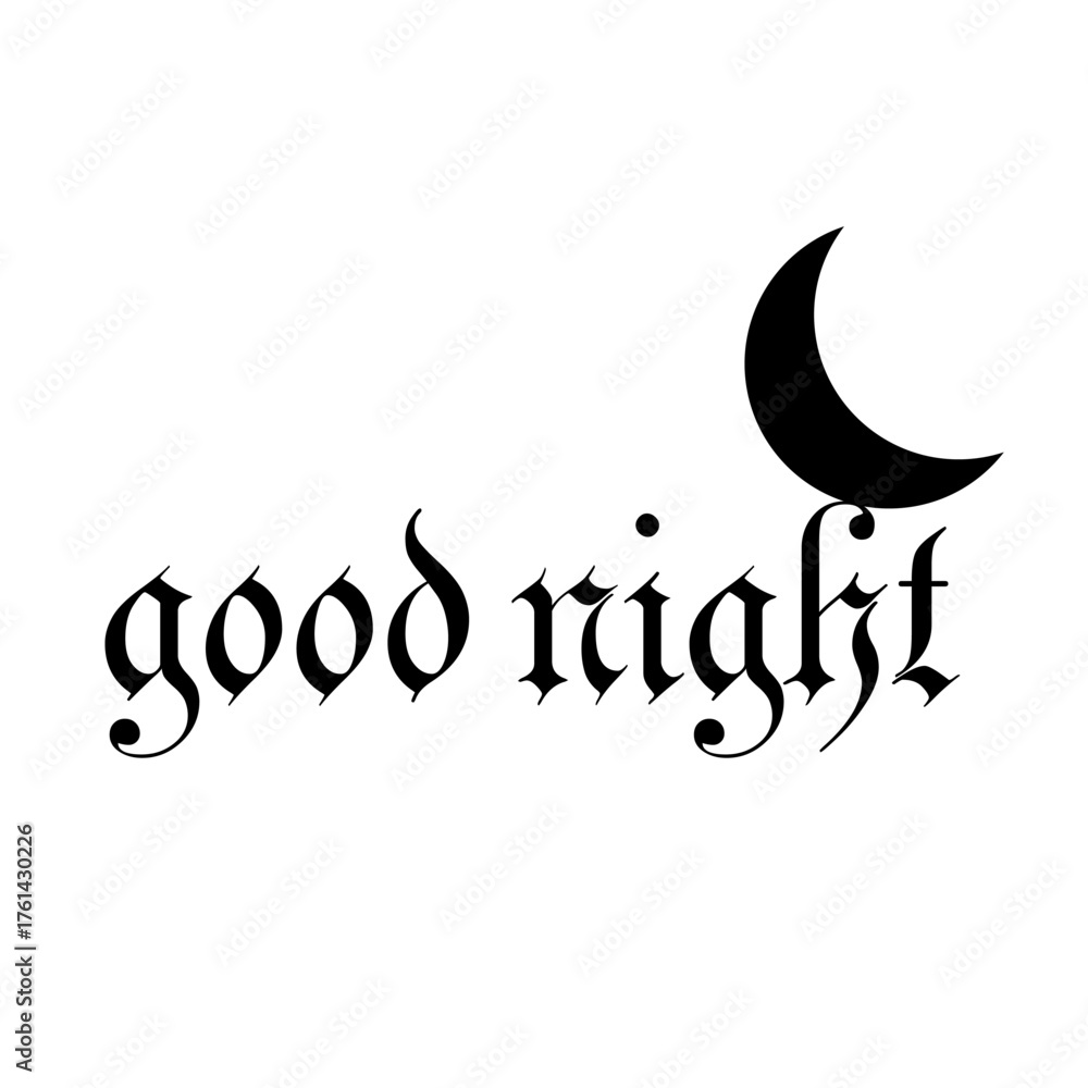 Obraz premium Good night typography,