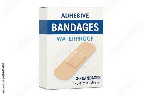 Adhesive bandages waterproof first aid box transparent background