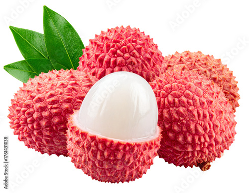 dragon fruit on white background