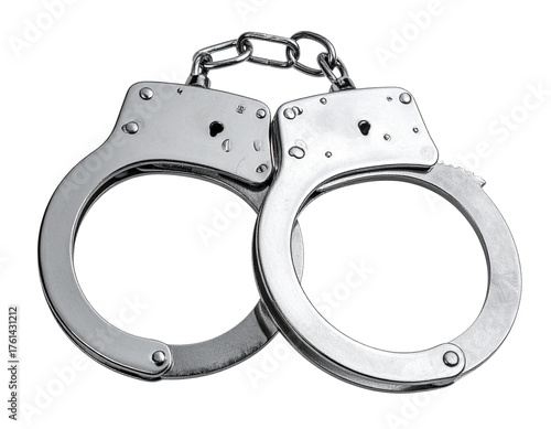handcuffs on white background