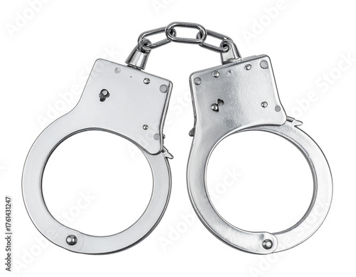 handcuffs on white background