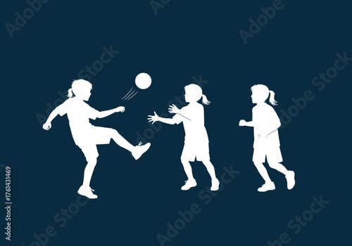 Children playing soccer and engaging in fun outdoor activity  