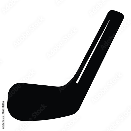 Simple vector drawing of a black ice hockey stick isolated on white