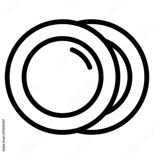 Simple vector illustration of a set of plates.