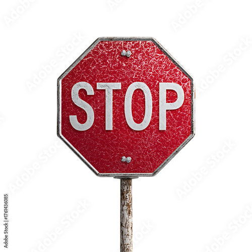 Stop sign isolated on transparent background