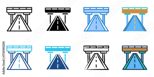 Underpass icon set multiple style collection 
