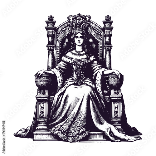 a queen on the throne
