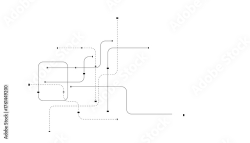stract futuristic technology background. Technology background with crossed lines and dots. 