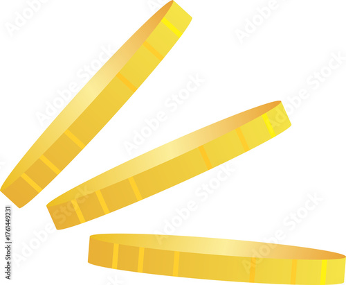 Gold coins metallic money icon