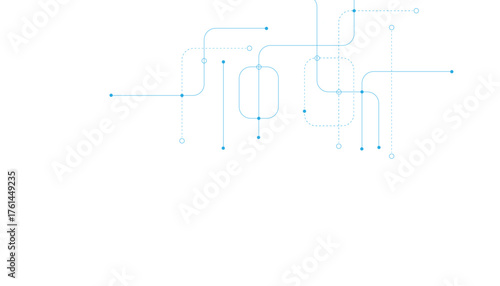 Abstract futuristic technology background. Technology background with crossed lines and dots.