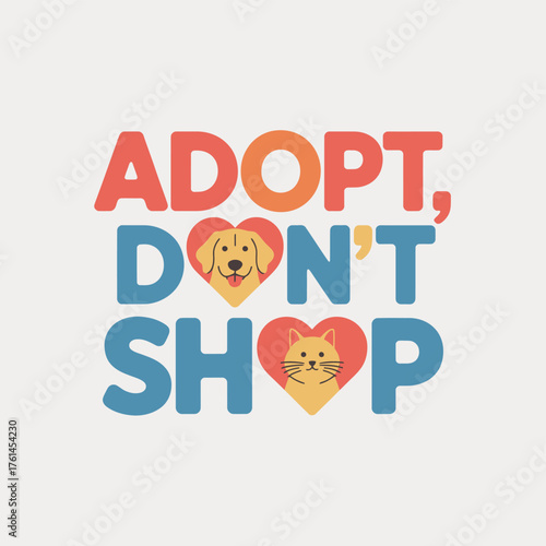 typography t shirt design, Embrace compassion adopt a loving pet today giving forever homes to deserving animals fostering joy and loyalty