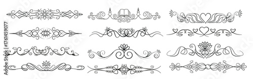 Set of divider vector illustration