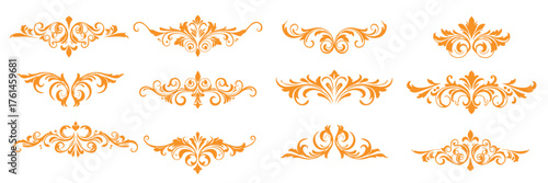  fancy floral elements and elegant ornamental lines luxe