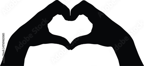 Hands forming a heart shape, symbolizing love and connection
