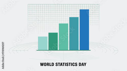 World Statistics Day with Bar Graph and Data Visualization Design