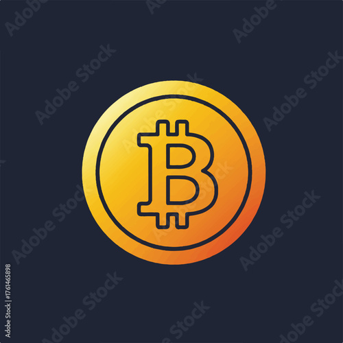 Bitcoin logo on a dark background