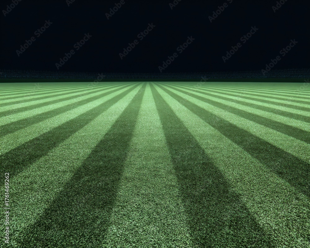 Obraz premium Professional Baseball Field Night View with Premium Mowed Turf Pattern for Sports Event Marketing and Advertising Campaigns, Authentic Sports Setup