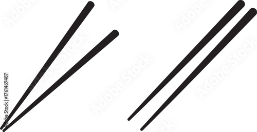 Pair of chopsticks silhouette