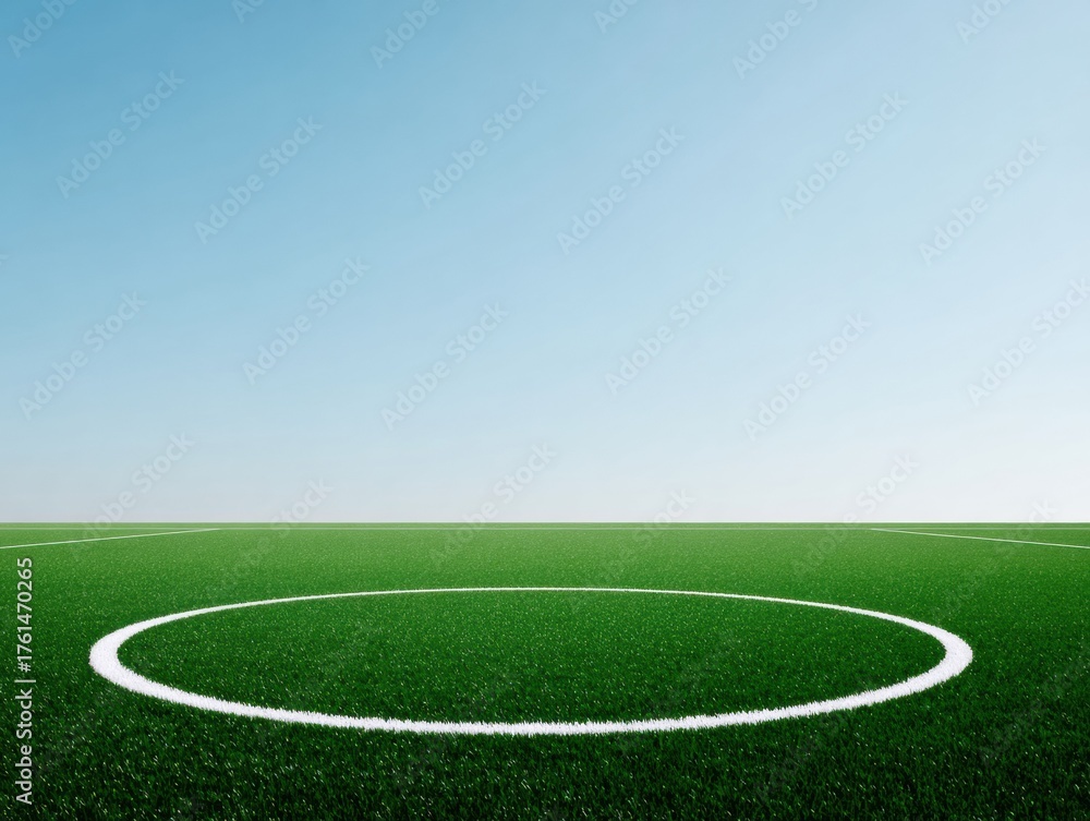 Obraz premium High-Quality Professional Soccer Field with Stadium Lights Modern Sports Marketing Content for Team Unity and Competitive Play Promotion