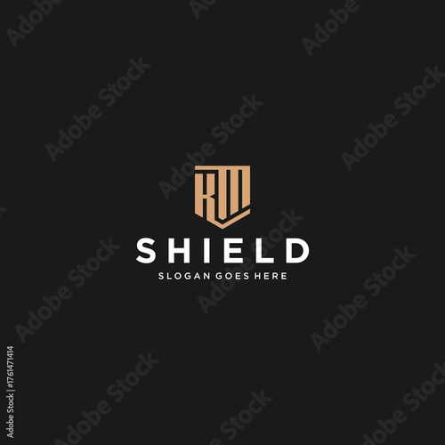 KM Shield Logo Design Inspiration