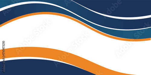 blue and orang abstract wave background. great for banner, presentation, name card, etc.