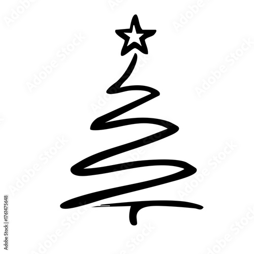 Weihnachtsbaum geschwungen