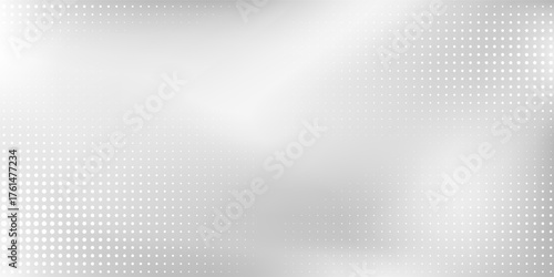 Silver dotted abstract foil background with metal mirror texture. Chrome gradient surface with light gloss modern abstract simple