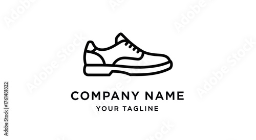 Minimalist Shoe Logo Design for Athletic or Casual Footwear Brand.