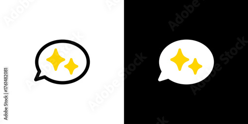 キラキラの吹き出しアイコン