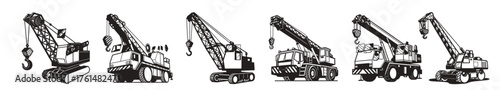 construction crane artwork design
