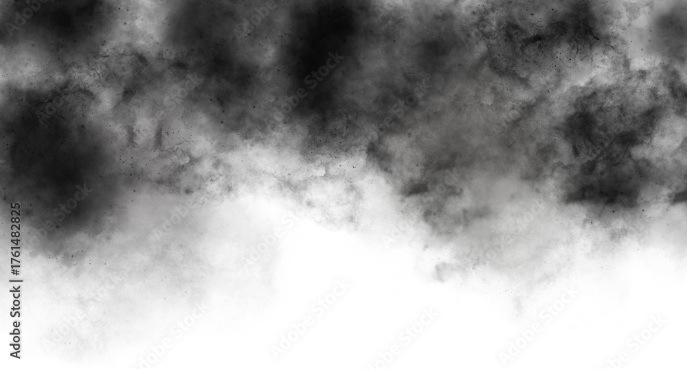 Fototapeta premium Realistic Black Fog effect on transparent background