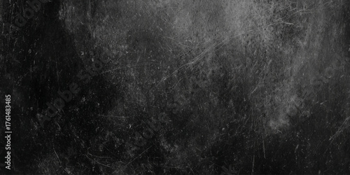 Black wall textured grunge surface with vintage effects for wall and tails design.
