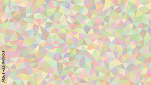 Delicate pastel mosaic background with soft geometric triangles creating a modern, versatile texture ideal for elegant designs and creative projects