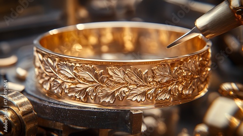 Gold Bracelet Engraving.