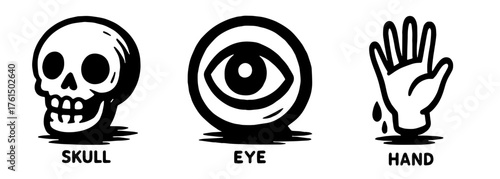 ホラーアイコン「不気味なオブジェクト」、HORROR ICONS 「SCARY OBJECTS」