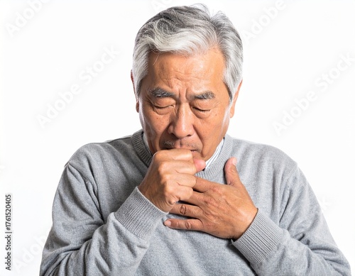 咳き込む老人1
