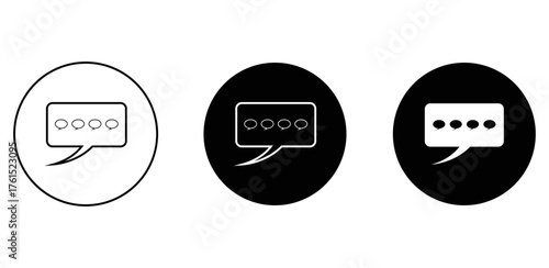 Flat Chat Bubble Icon for Message, Communication, and Conversation Design