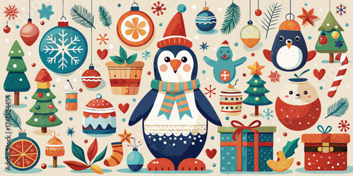 A cute vector illustration of a seamless pattern for an Easter greeting card with eggs and a little bird