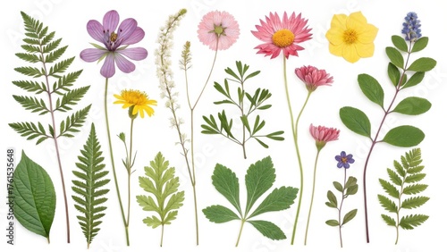 Wallpaper Mural Collection of pressed dried flowers and greenery for crafting and decor Torontodigital.ca