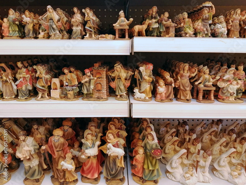 Italian Christmas Nativity Scene figurines at a retailer in the sector