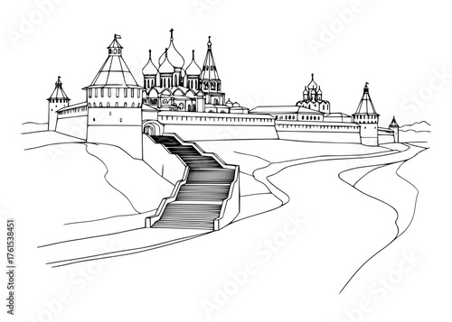 Nizhny Novgorod City Line Art