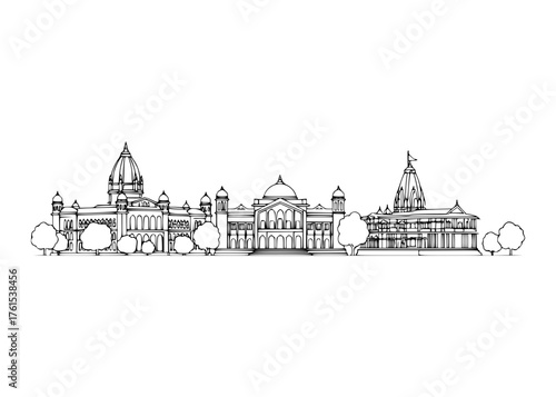 Pune City Line Art