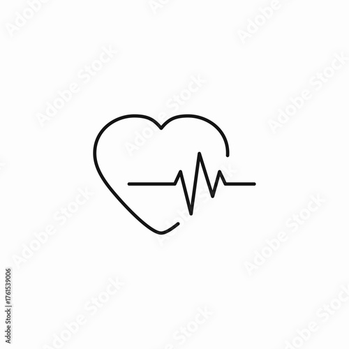 heartbeat pulse rhythm icon sign vector