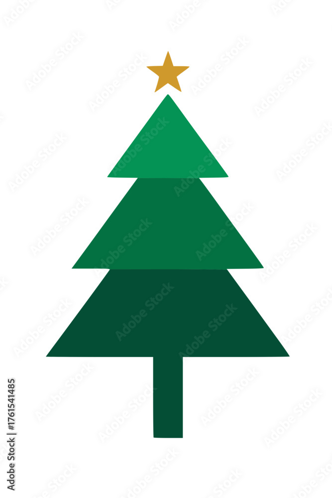 Fototapeta premium Sleek Minimalist Christmas Tree
