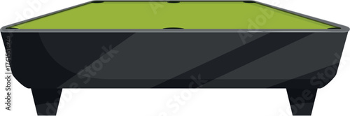 Empty billiard table with green surface inviting players for a strategic game
