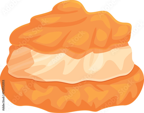 Sweet treat featuring creamy filling sandwiched between two golden cookie crusts, offering a delectable dessert experience