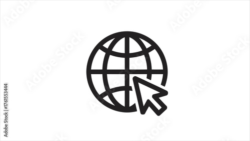 Global network connection icons for web and digital platforms