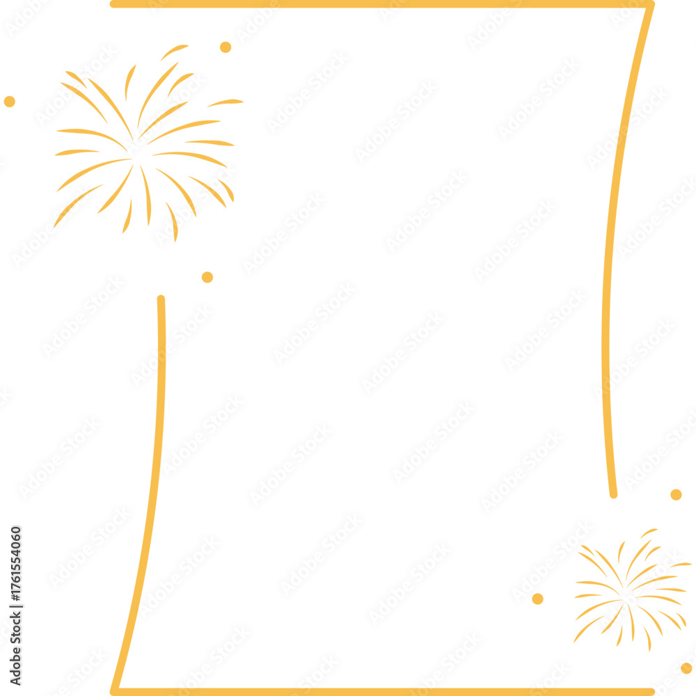 Obraz premium New Year Frame with Firework