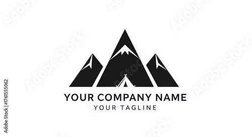 Mountain Logo Design for Outdoor Adventure and Travel Company.