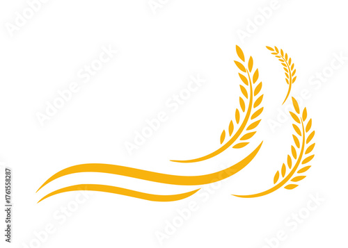 Wheat rice agriculture logo, Wheat grain, Wheat Nutrition, Wheat rice agriculture logo Inspiration vector

